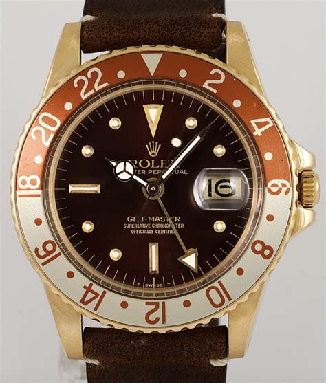 rolex gmt master reference 1675 in 18k gold|Rolex GMT Master 16750 price.